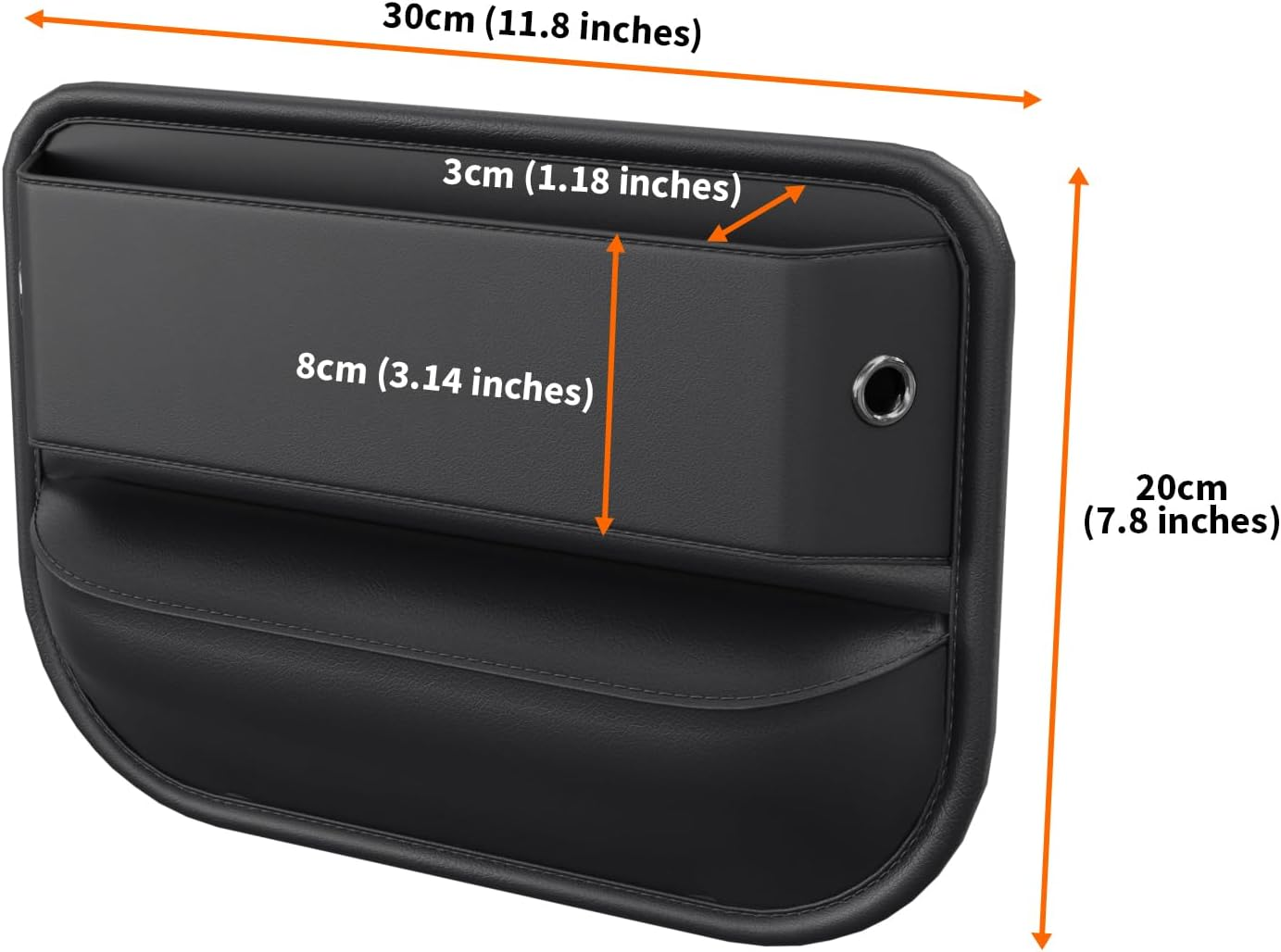 Car Seat Gap Filler Leather Car Box Organizers and Storage Front Seats Interior Automotive Essentials - Car Accessories for Phones, Glasses, Keys, Cards-1 Pack1