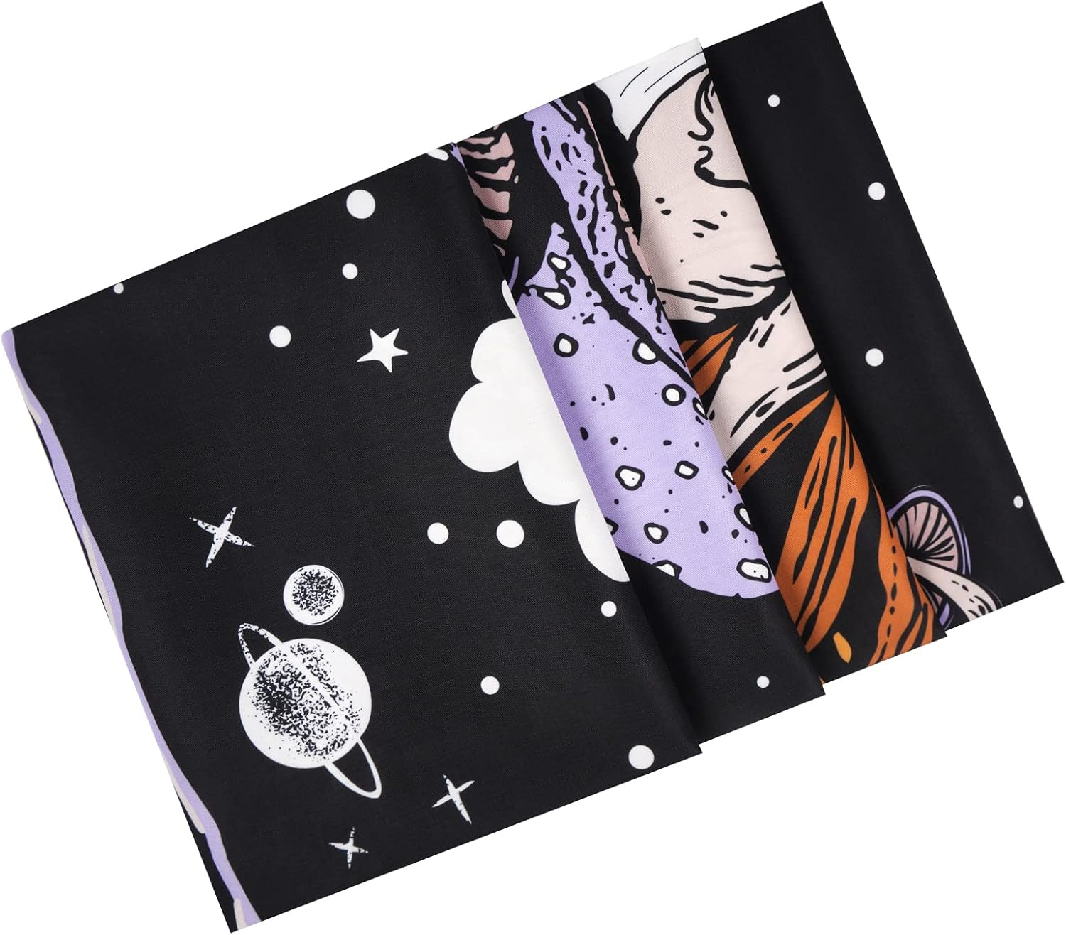 Uspring Mushroom Tapestries Skull Skeleton, Leaves, Large Purple Tapestry for Bedroom, Wall Hanging for Room (51.2 X 59.1 Inches) image number 2