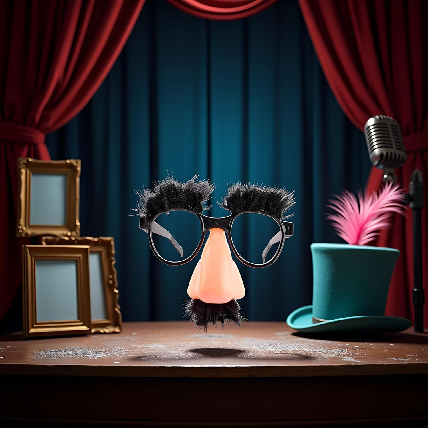 Zhuluck Funny Glasses with Big Nose - Big Nose Glasses with Eyebrows Mustache | Halloween Glasses | Eyebrows and Mustache Fancy Dress | Silly Funny Photo Props | Halloween Eyeglasses Novelty image number 2