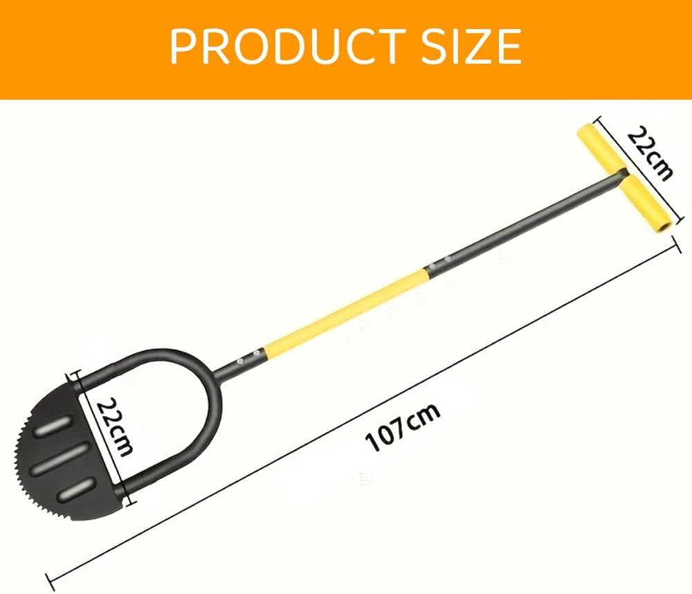 RUTREZOGO Lawn Edger with Sawtooth. Blade & Long T-Handle, Manual Steel Edging Shovel Tool for Garden, Sidewalks & Landscaping image number 3