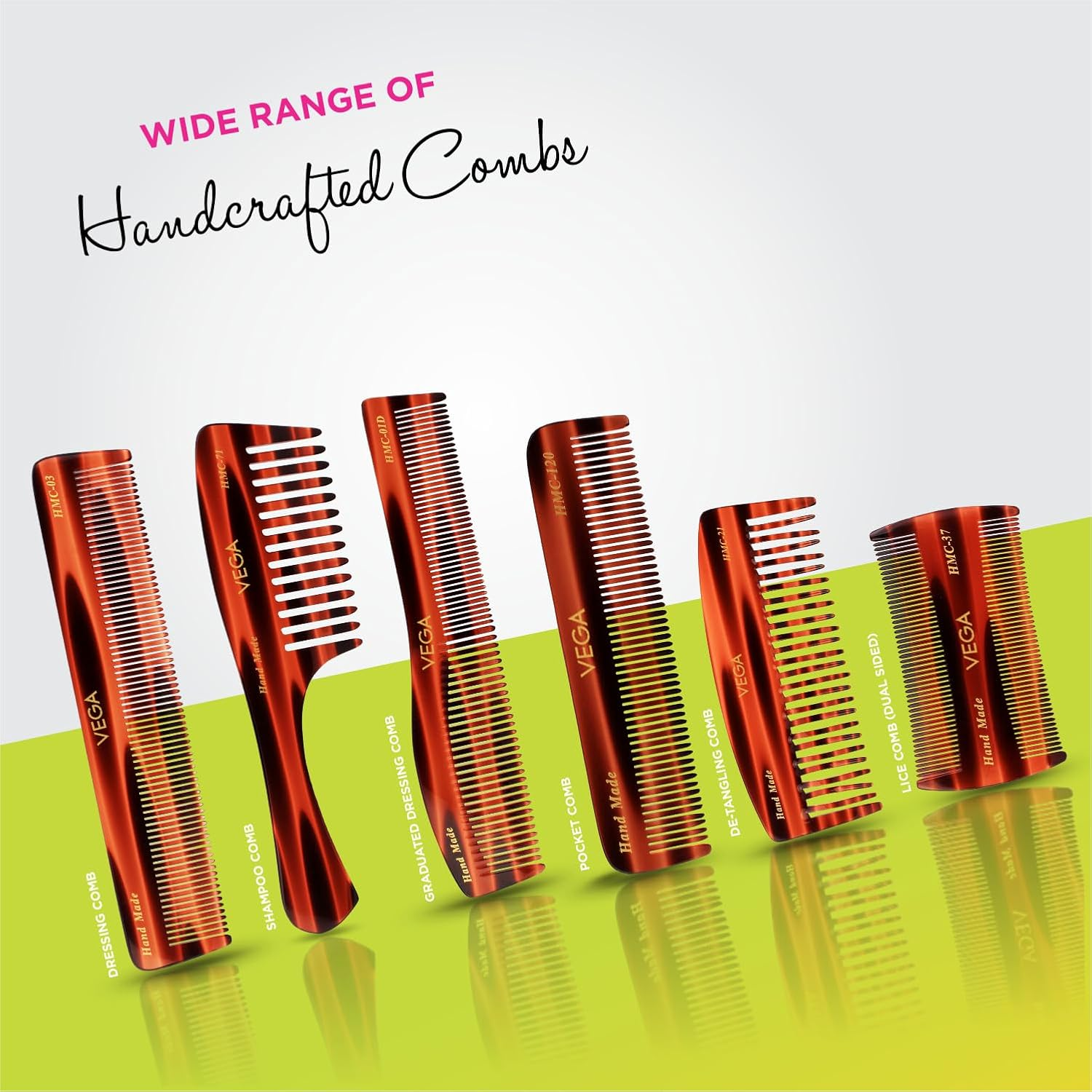 Vega Handmade Comb - Graduated Dressing HMC-01D 1 Pcs image number 1