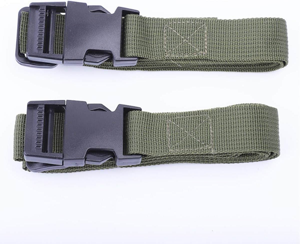 CIMAXIC 2Pcs Military Green Tie down Straps with Buckle for Camping and Outdoor Gear Nylon Lashing Straps for Backpacks Luggage Fastening Belt for Secure Cargo and Travel image number 1
