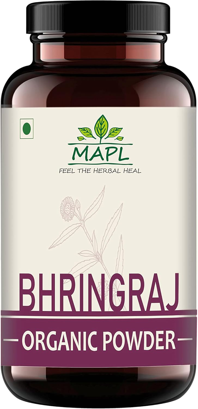Mapl Bhringraj Organic Powder || Pure Herb || Bhringraj Powder for Hair|| Natural Hair Care -200Gm image number 2