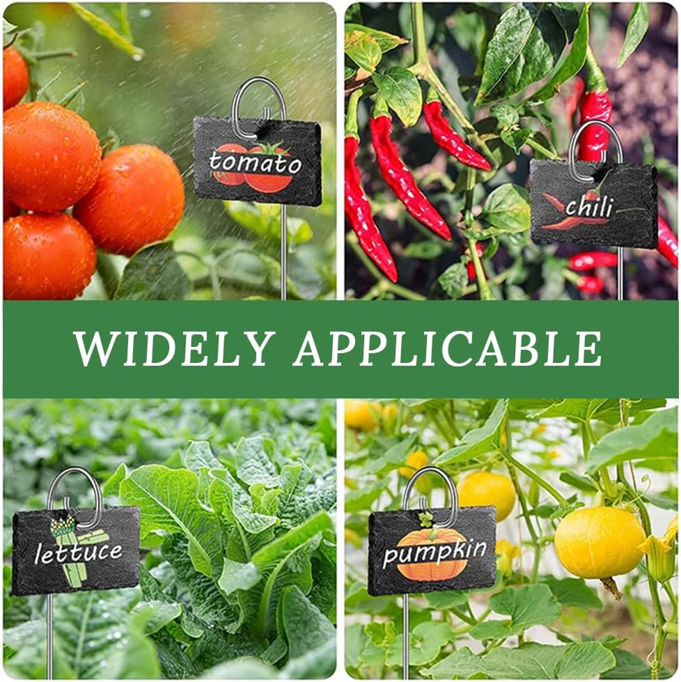Plant Labels,Nursery Stake Tags Marker,Fruit Tree Labels,Weatherproof Reusable,With Stainless Steel Metal Rod,For Flowers,Herbs,Vegetables,Nursery,Garden Potting image number 3