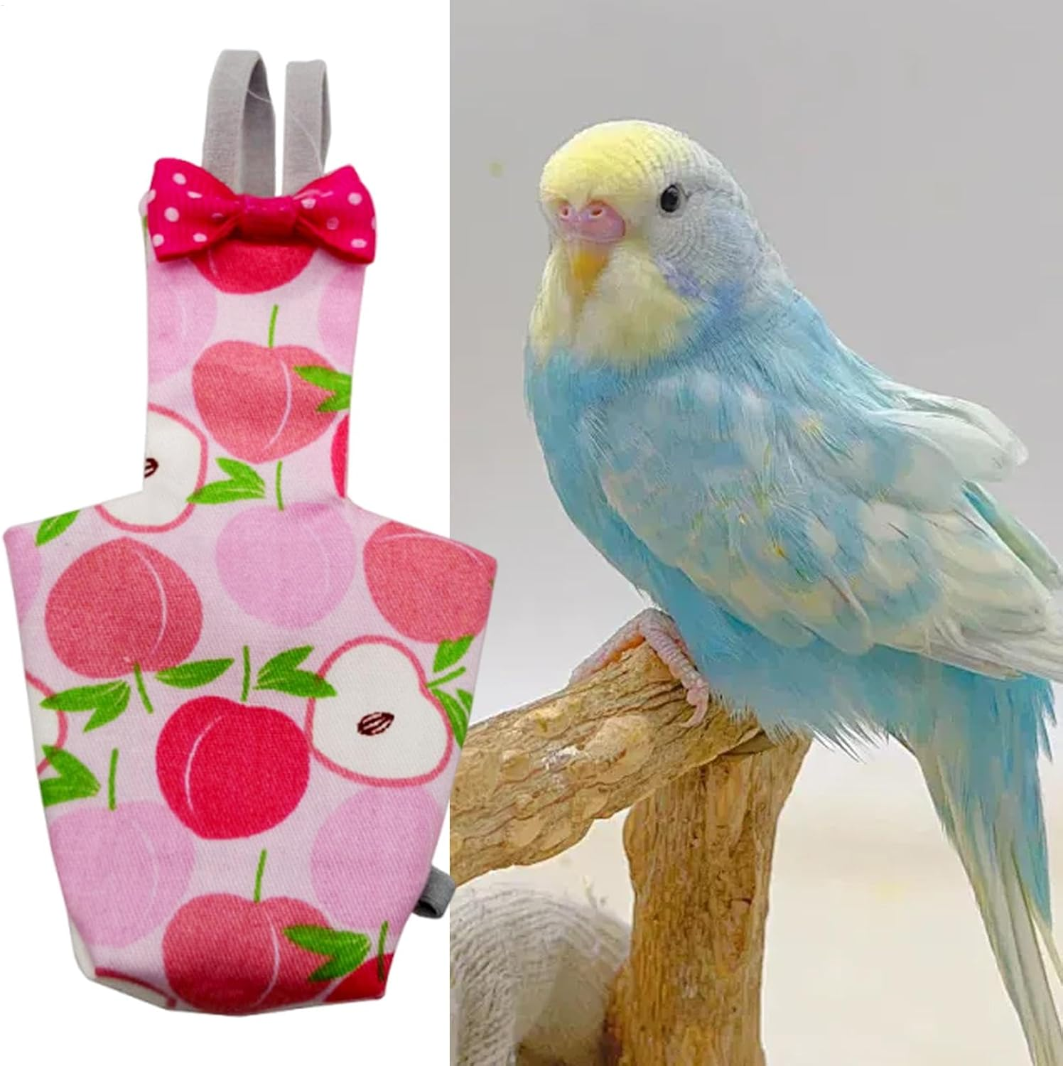 Reusable Parrots Nappy, Adjustable Soft Bird Nappy, Parrot Flight Suit, Reusable Pigeon Pants for African Budgies, Sun Parakeet image number 4