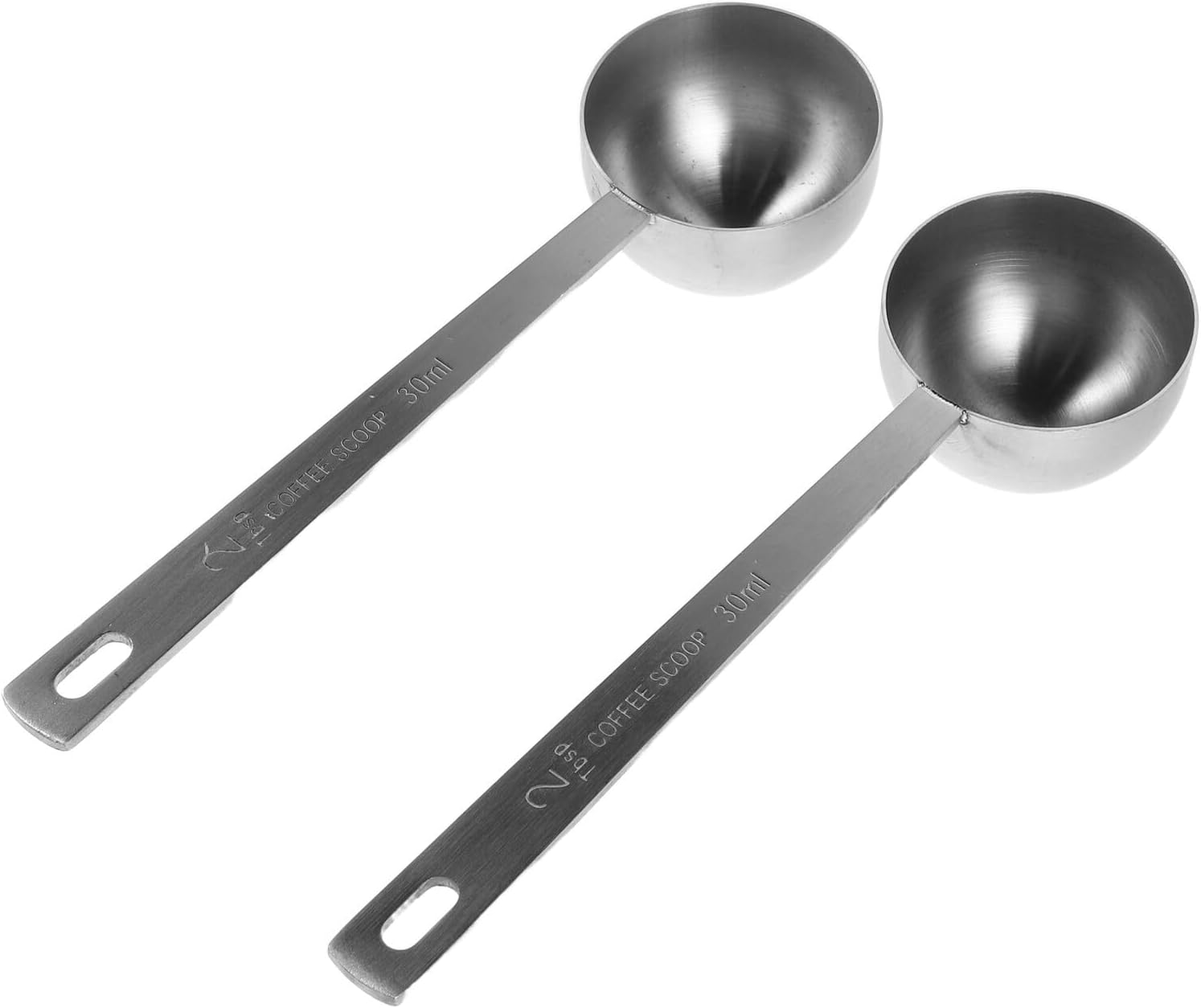 NAMOARLY Coffee Bean Measuring Scoop and Stainless Steel Coffee Spoon 30Ml Capacity 304 Stainless Steel Material Precise Measurement for Home Baking and Brewing 2Pcs Set image number 4