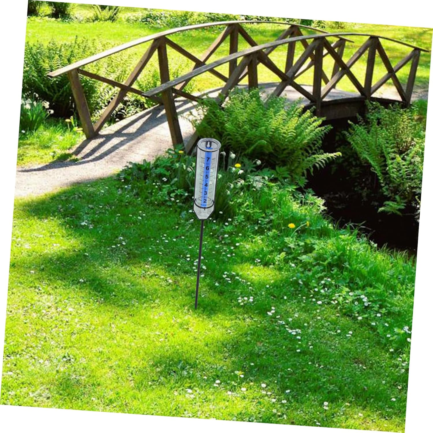 POPETPOP Rain Gauge Outdoor Decorative Large Numbers Rain Measuring Tool for Garden and Deck image number 6
