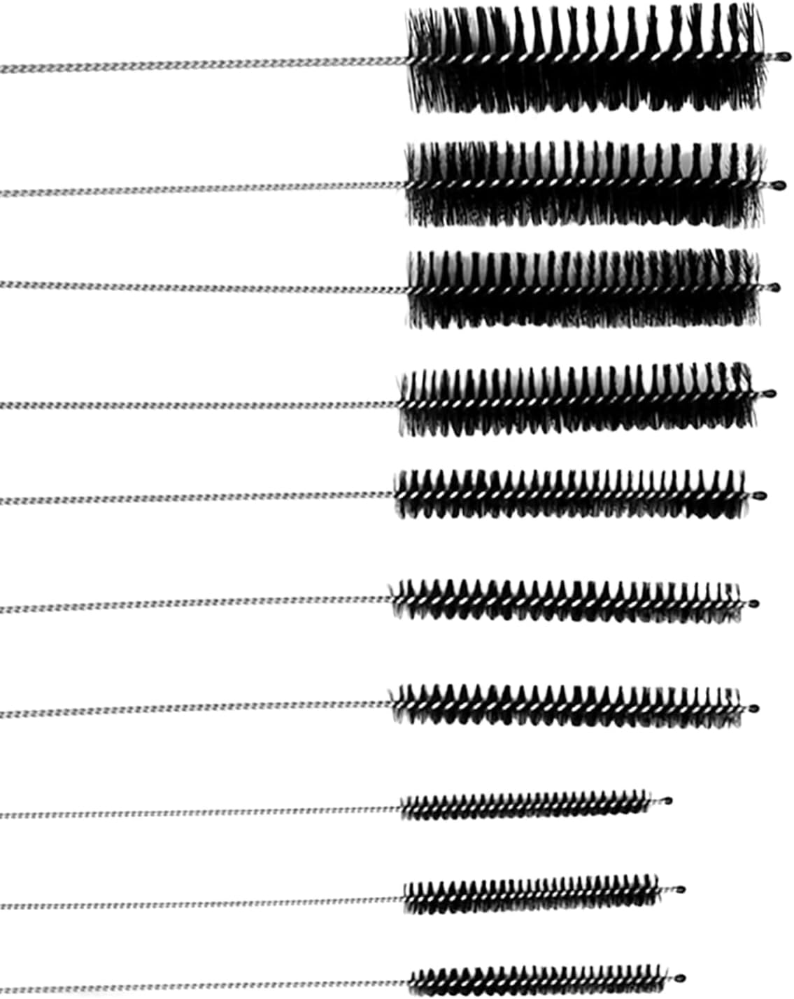 10Pcs Straw Cleaner Brush - Extra Long Pipe Cleaners & Bottle Brush Cleaner for Tumbler, Sippy Cup, Bottle and Pipes (Black) image number 4
