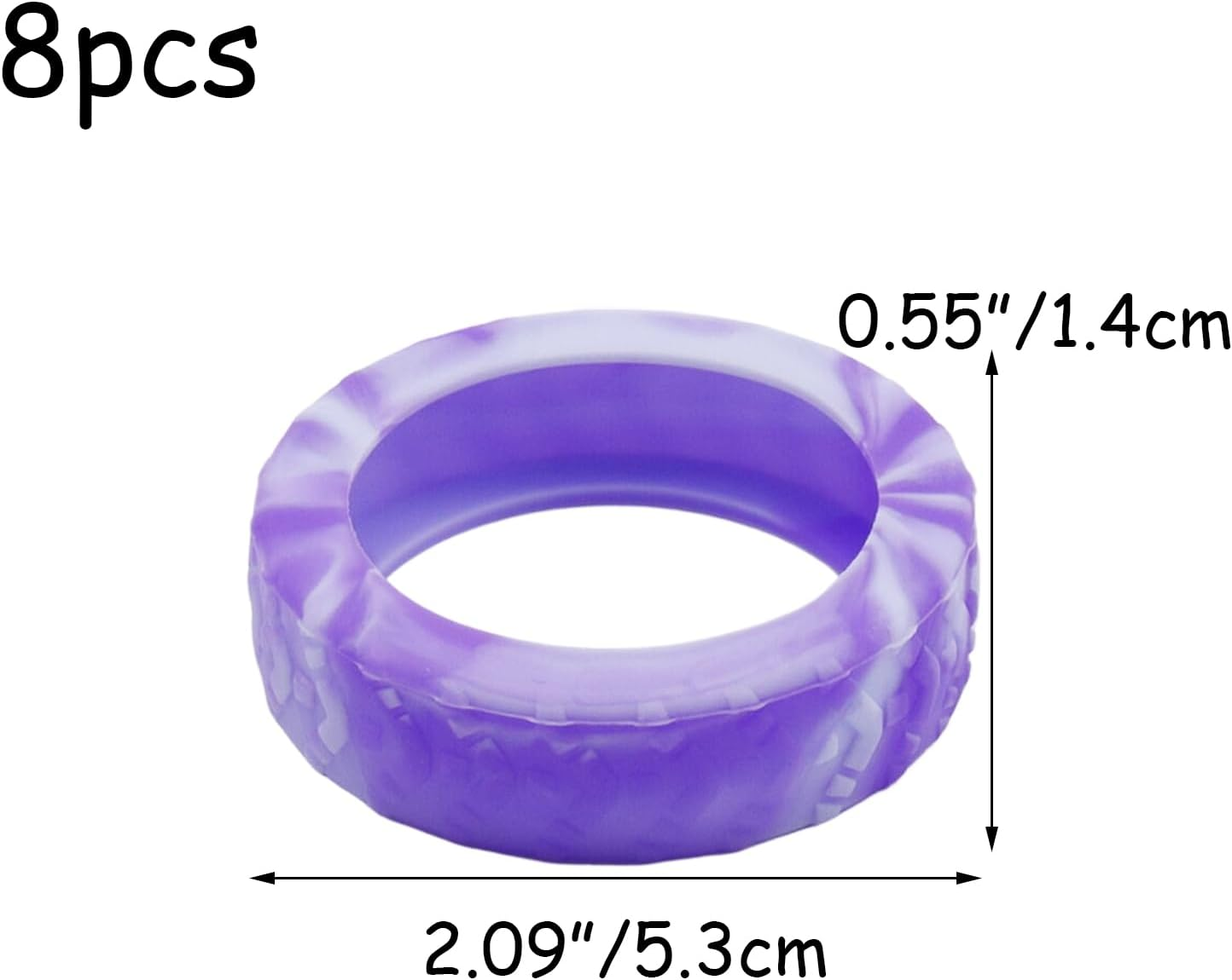 HEVSTIL 8PCS Luggage Wheel Covers, Luggage Wheel Silent Protector Covers, Silicone Suitcase Wheel Cover for Most 8-Spinner Wheels Luggage Sets,Protects and Securely Carries Your Luggage,Purple image number 4