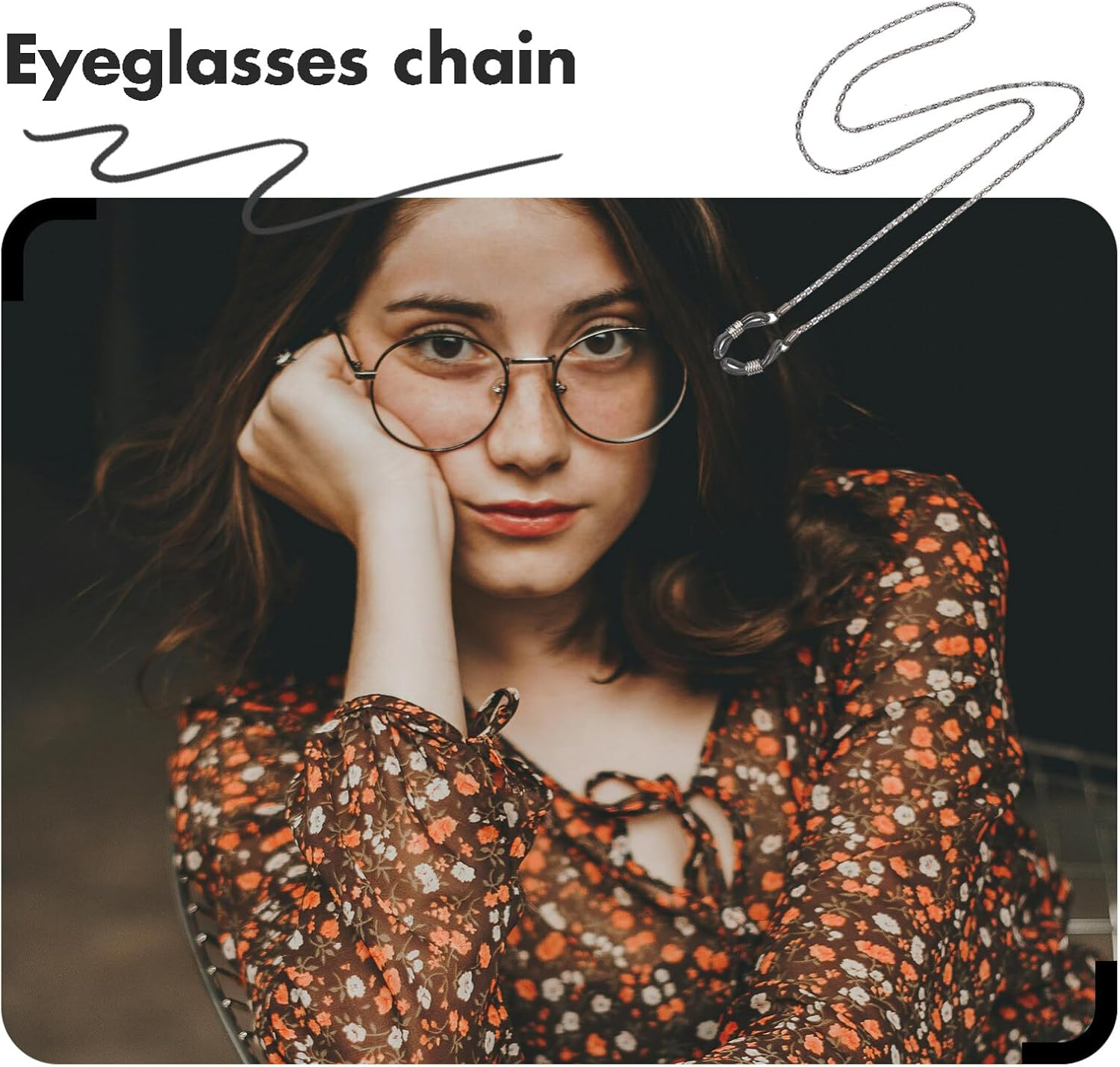 GALPADA Fashionable Eyeglass Chain for Women Stainless Steel Glasses Holder Secure Fastening Stylish Sunglasses Strap for Active Lifestyles and Everyday Use image number 1
