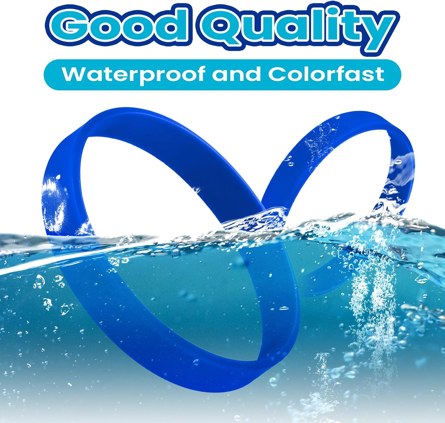 GOGO 12 PCS Adult Silicone Wristbands, Rubber Bracelets, Party Accessories