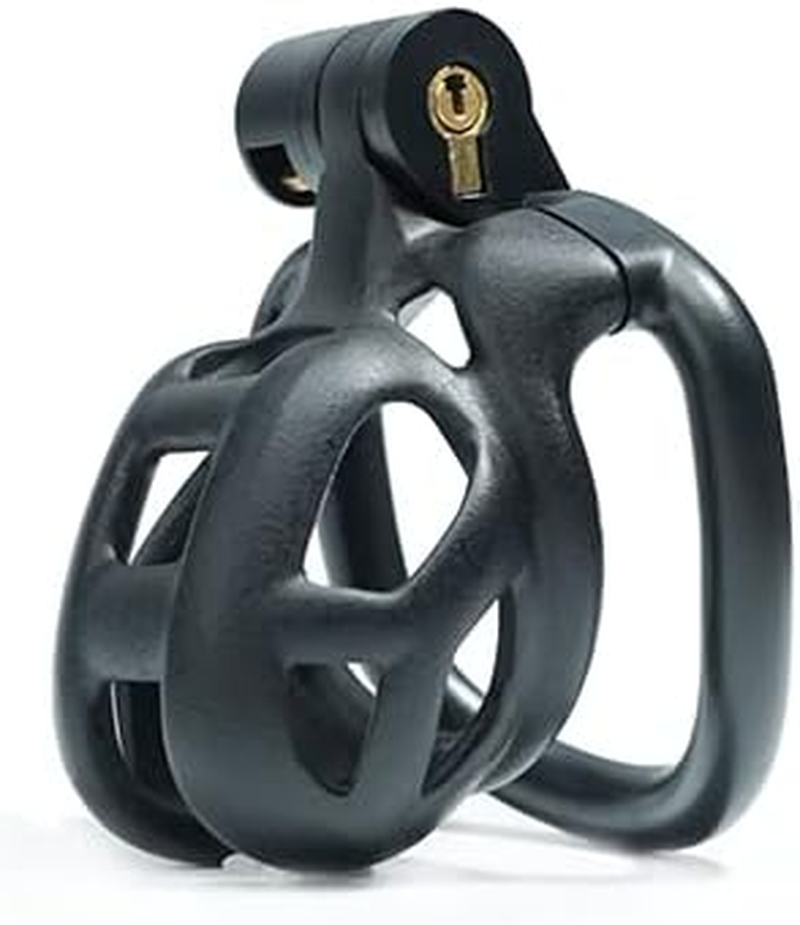 Male Chastity Cage with Lock & 4 Rings Resin Virginity for Men Cock Cage Chastity Device Male Restraint (Micro) image number 2