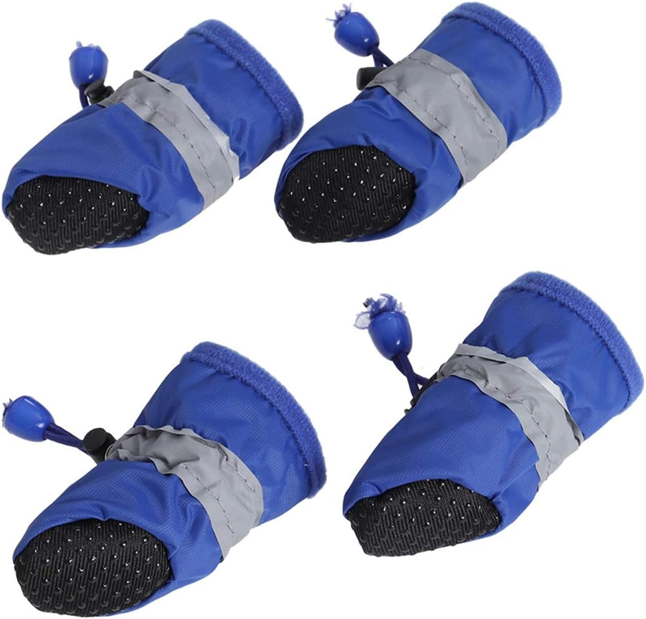 EZONEDEAL 4Pcs Waterproof Dog Shoes Pet Dog Paw Protector anti Slip Socks Booties Dog Outdoor Shoes Running Shoes All Seasons Pet Booties for Dogs (Blue) image number 2
