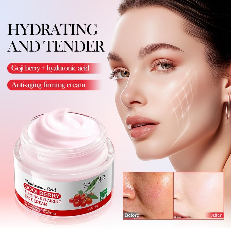 Goji Berry Anti-Wrinkle Firming Repairing Cream Cares for Delicate Skin 50Ml image number 3