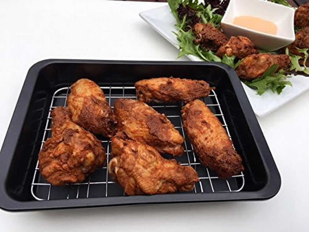 5-Piece Nonstick Bakeware Set for Toaster & Convection Ovens &ndash; Includes Baking Trays, Cooling Rack & Silicone Mats &ndash; Compact Baking Tray Set for Small Ovens image number 3