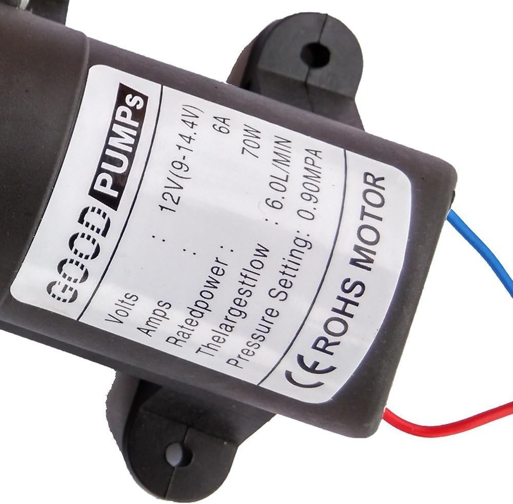 CYBERNOVA DC12 V 131PSI 6L/M Water High Pressure Diaphragm Self Priming Pump Caravan/Boat/Rv/Garden (6L/M) -3308 image number 4