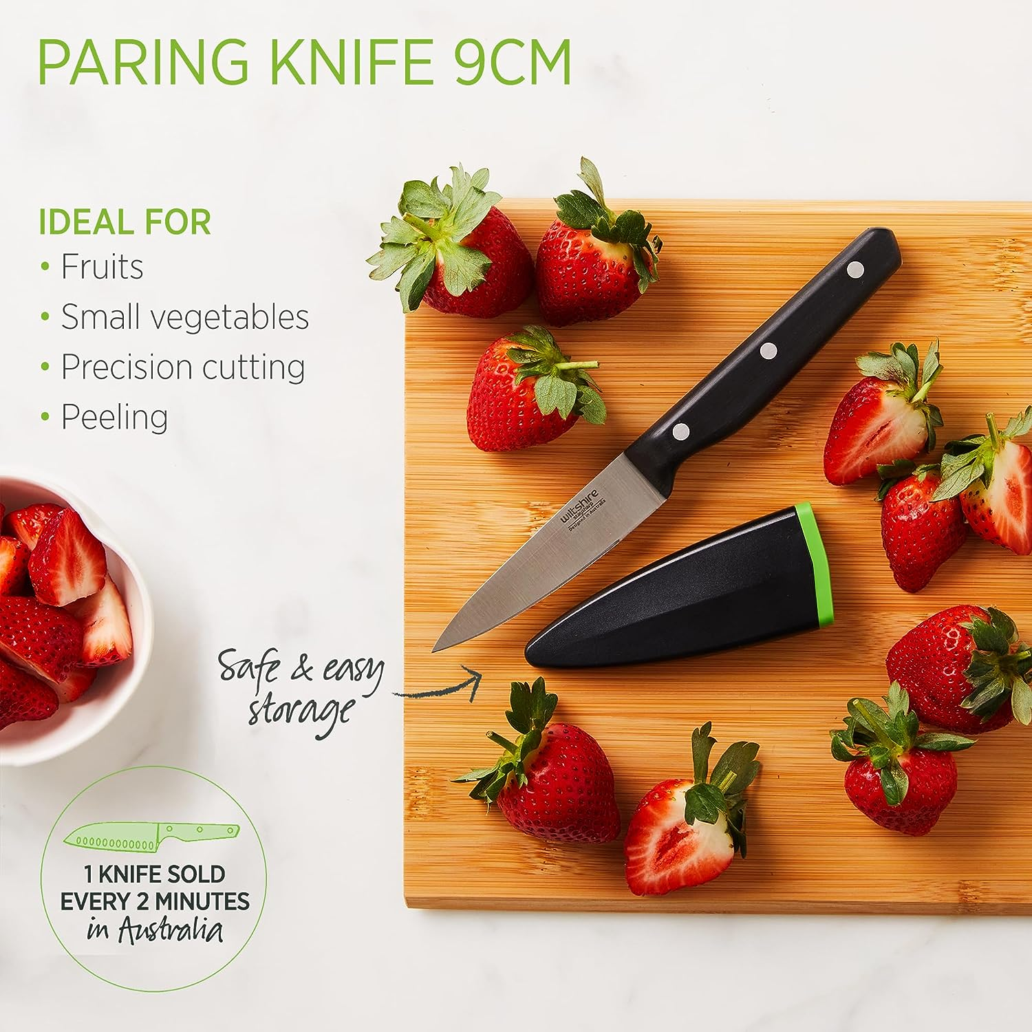 Wiltshire Staysharp MK5 Triple Rivet Paring Knife, 9 Cm Length image number 2