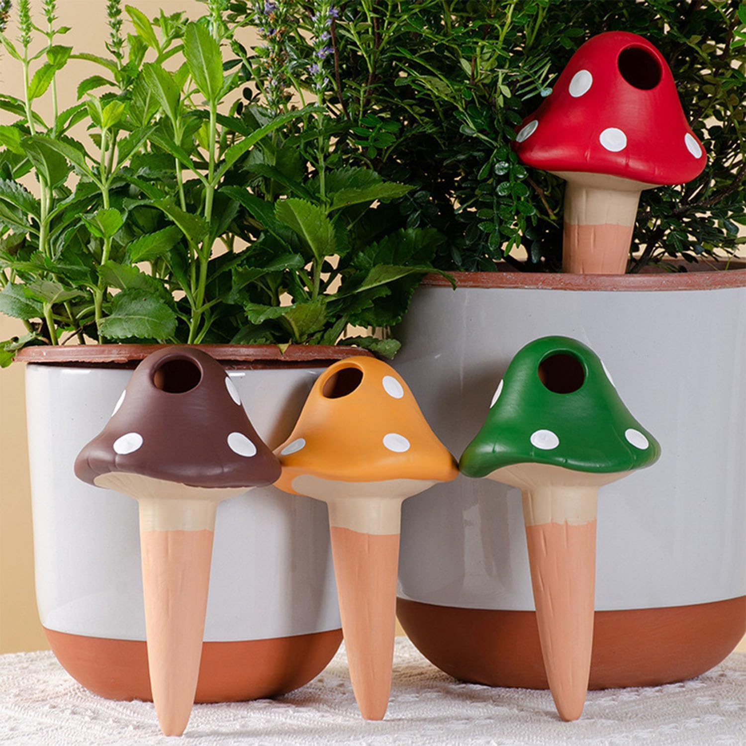 Mushroom Shaped Self Watering Globes 4 PCS Plant Watering Globes for Indoor and Outdoor Plants Self Devices for Indoor Plants image number 2