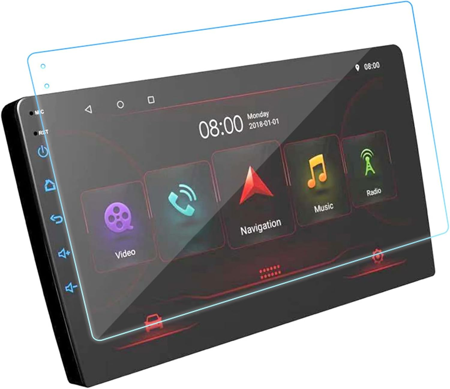 Navigation Screen Protector anti Glare anti Fingerprint Tempered Film for Car Touch Screen (10 Inch) image number 2