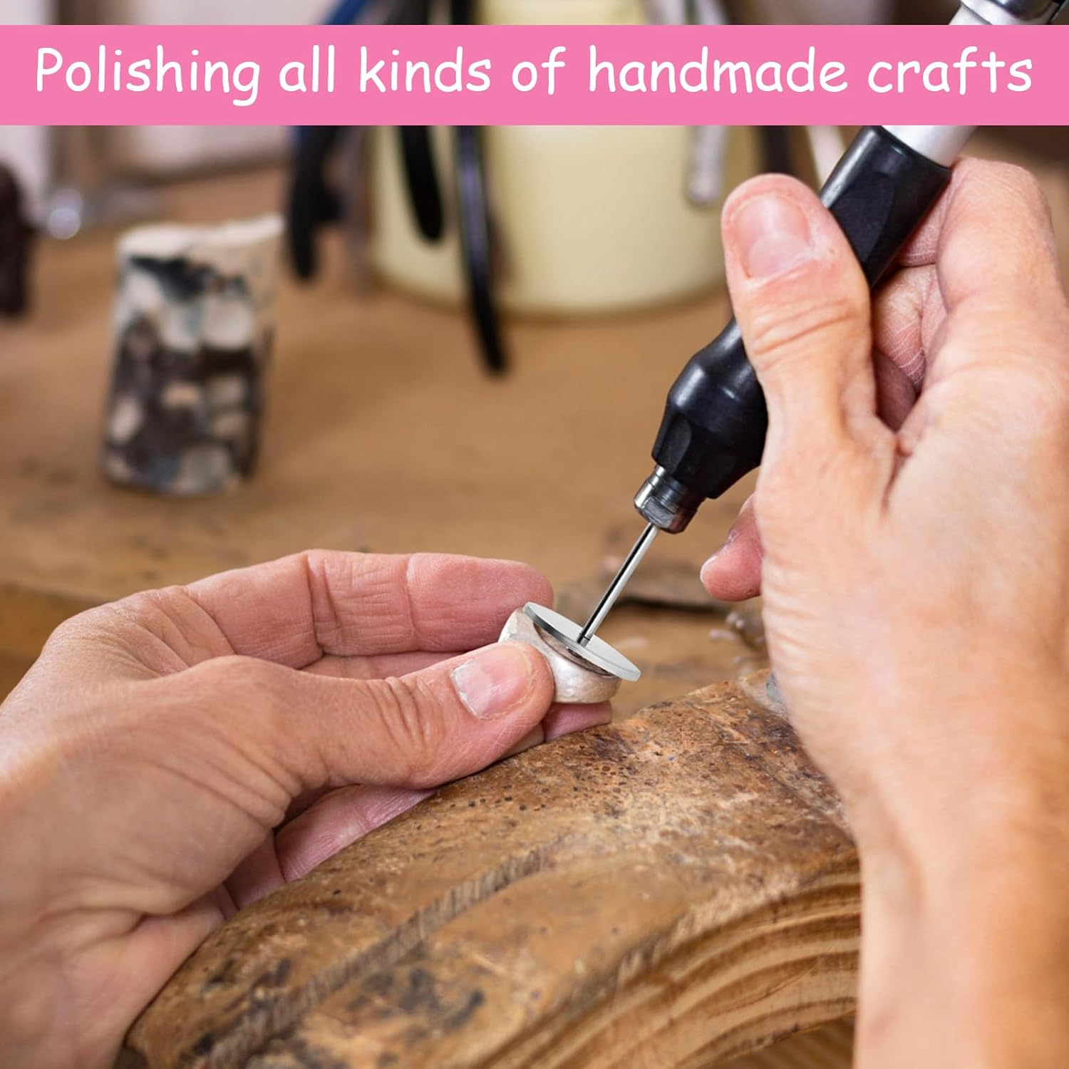 Apausvcm Pack of 60 Sanding Discs Pedicure, 25 Mm Feet Grind Sandpaper, Replacement Sandpaper Disc Tool, 80/150/240 Grit Feet Grind Sandpaper, Replacement Sandpaper Foot Nail Cutter Attachments image number 2