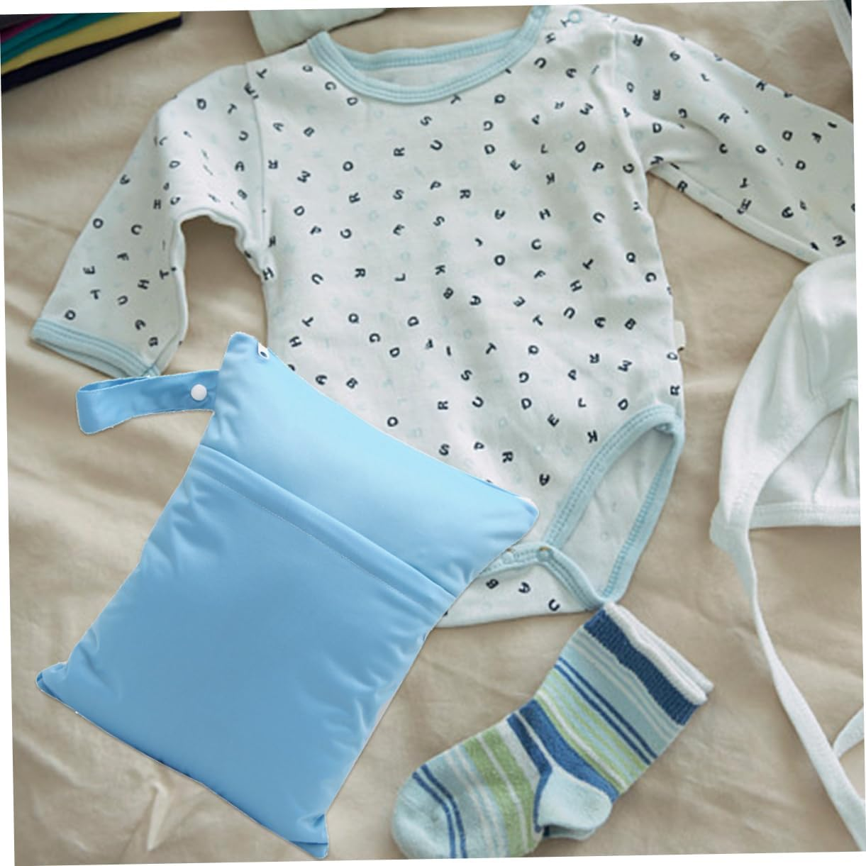MERRYHAPY 2Pcs Multi-Function Diaper Storage Bag Wet Bag for Travel Lightweight Diaper image number 1