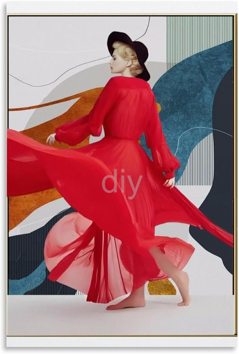 Redclothegirls Poster Canvas Painting Wall Art Picture Home Decor Print for Bedroom Living Room Dorm Study Bar Office 16X24Inch(40X60Cm) Frame-Style