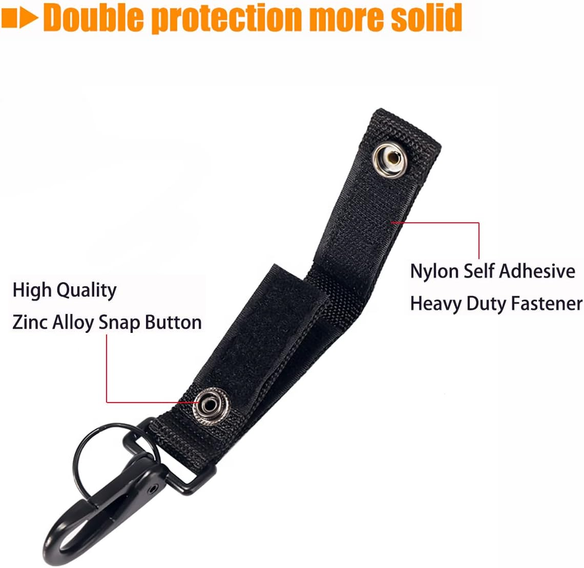 Duty Belt Keeper with Key Holder for 2" and 2&frac14;" Wide Belt,Keeper with Strong Metal Police Key Clip, Military Molle Hook,Police Military Equipment Accessories, 2 Pack image number 3