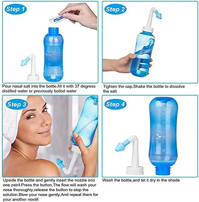 Nasal Wash Bottle, 500Ml Nasal Wash Bottle Pot Device Nasal Irrigation - Nose Care and Moisturizing of the Nasal Mucosa image number 6