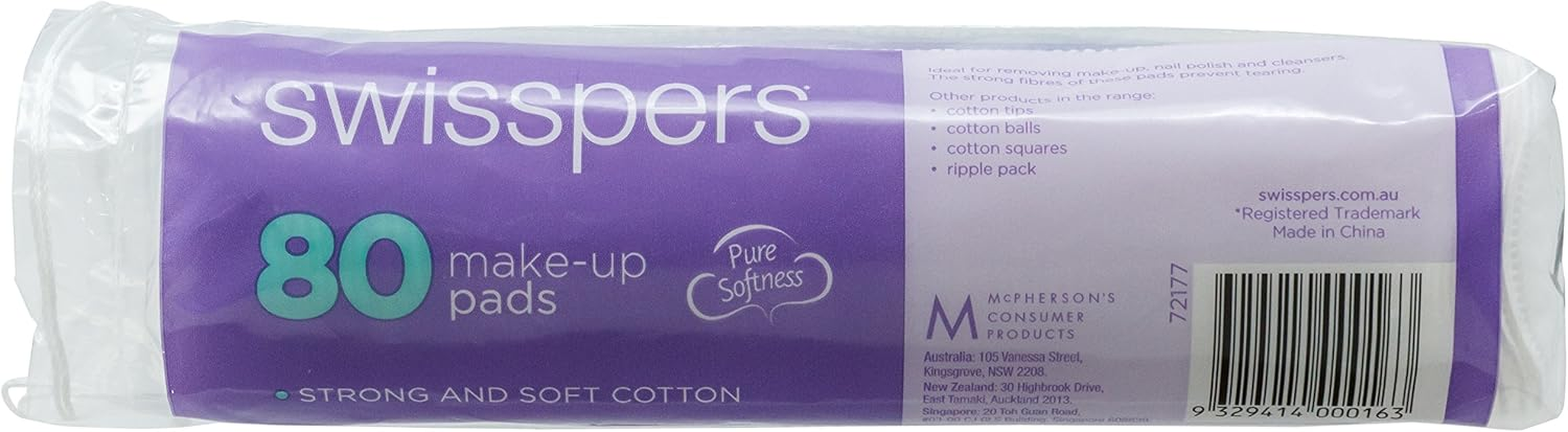 Swisspers Organic round Make up Pads 80 Piece Pack