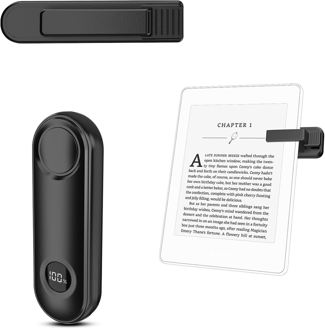 RF Remote Page Turner for Kindle, RF Remote Control Clicker, for Kindle Paperwhite Accessories Kobo E-Book Ipad Tablets Phone Reading Novels,E-Book,Green