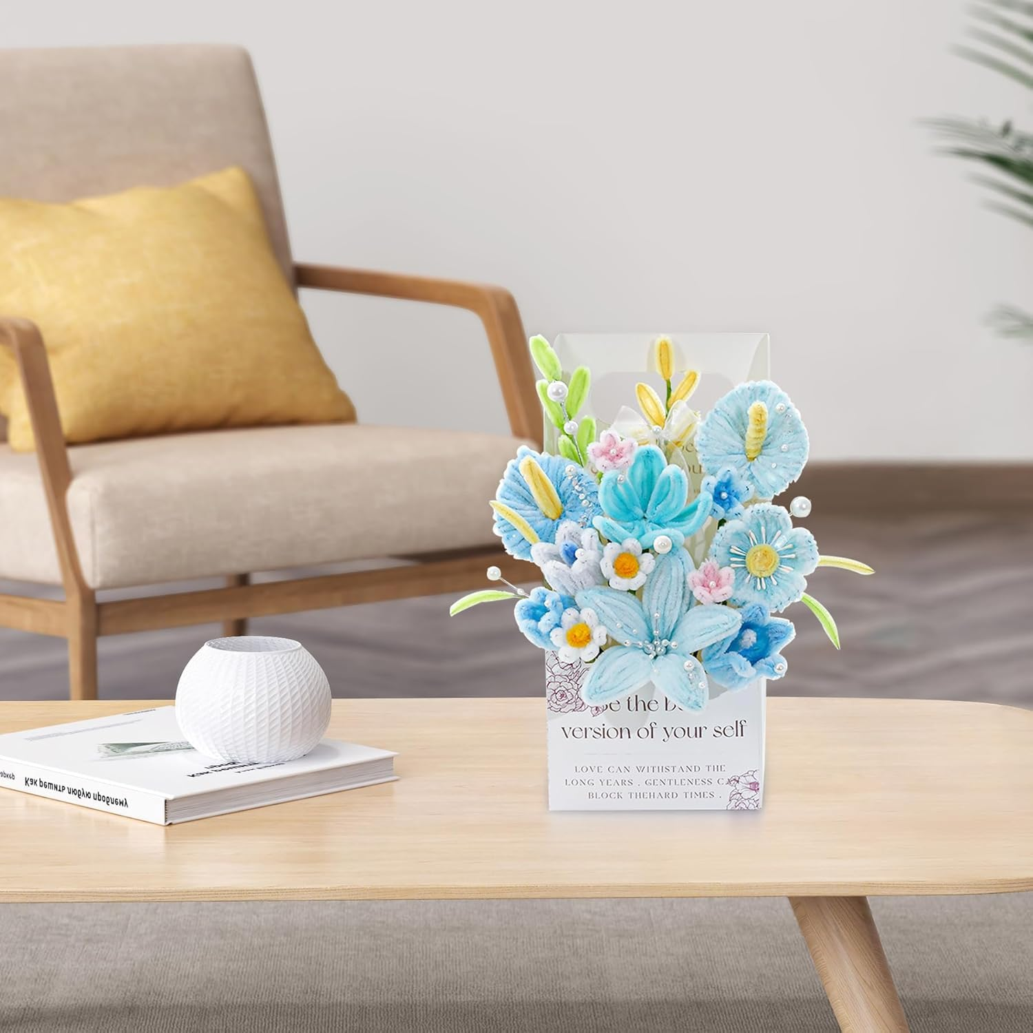 Pipe Cleaners Craft, Flower Making Set, Thick & Durable Chenille Stems Fuzzy Sticks Craft Supplies Pipe Cleaners for DIY Art and Craft Creative image number 6