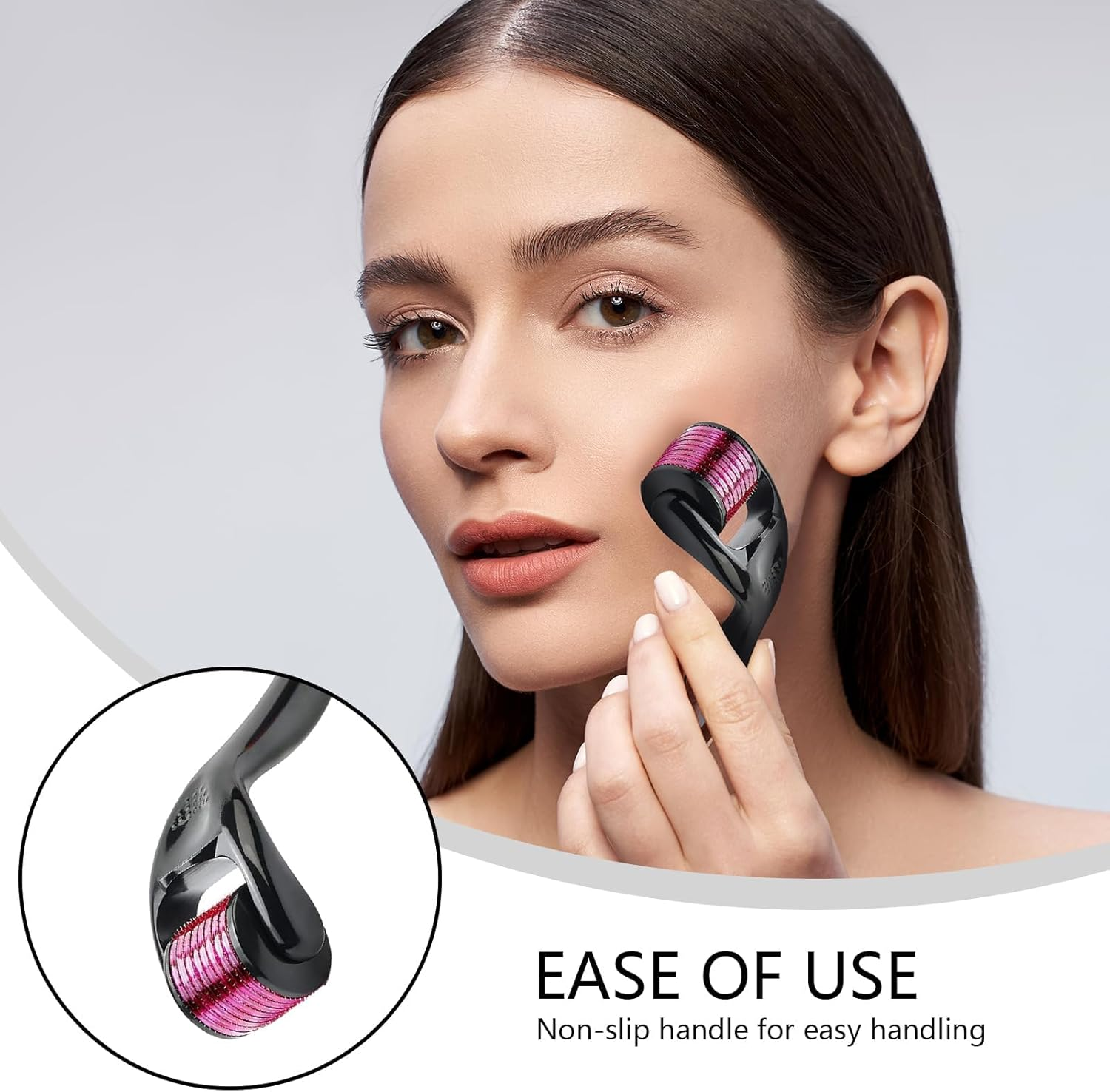 0.5Mm Derma Roller for Skin Hair Care, 540 Titanium Microneedles for Enhances Skin Texture Reduces Fine Line Acne Scars and Promote Healthy Hair Growth for All Skin Types and Home Skincare Treatments image number 3