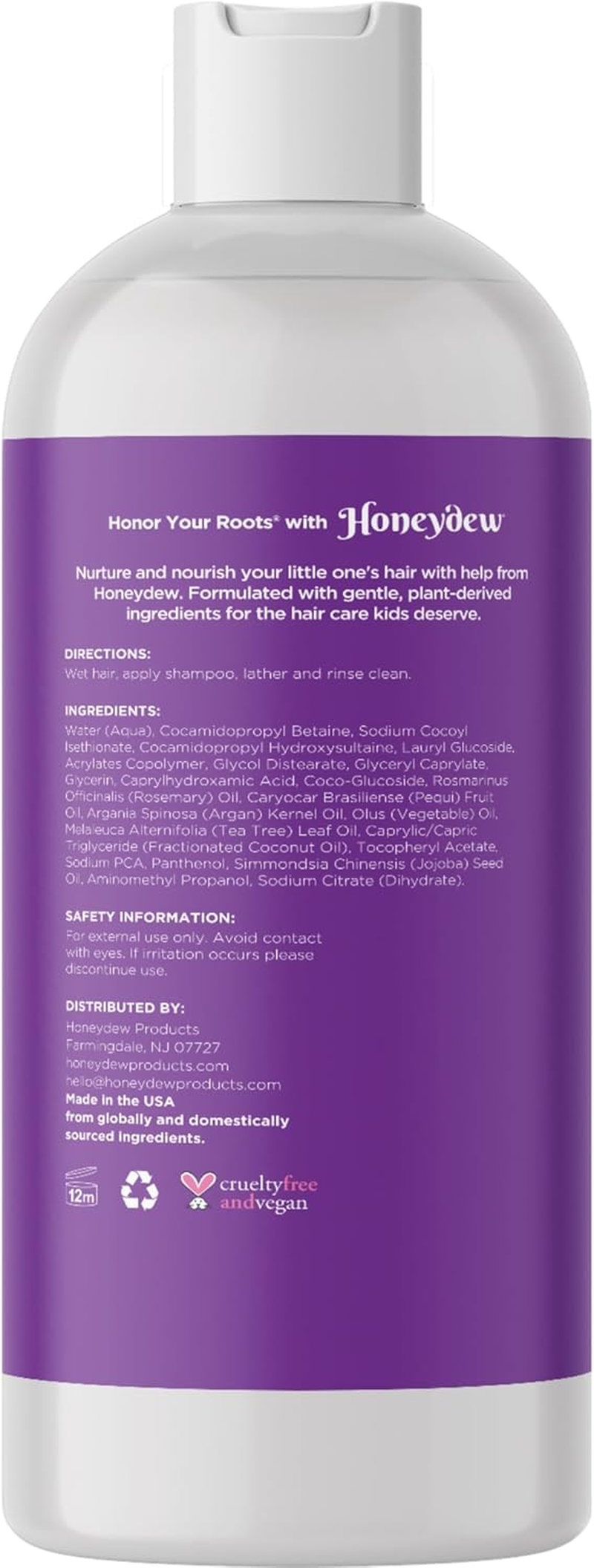 Honeydew Head Lice Shampoo - Lice Prevention & Repellent - Kids Shampoo Lice Treatment with Rosemary Essential Oil - Tea Tree Oil Dandruff Shampoo for Oily Hair & Itchy Scalp image number 1