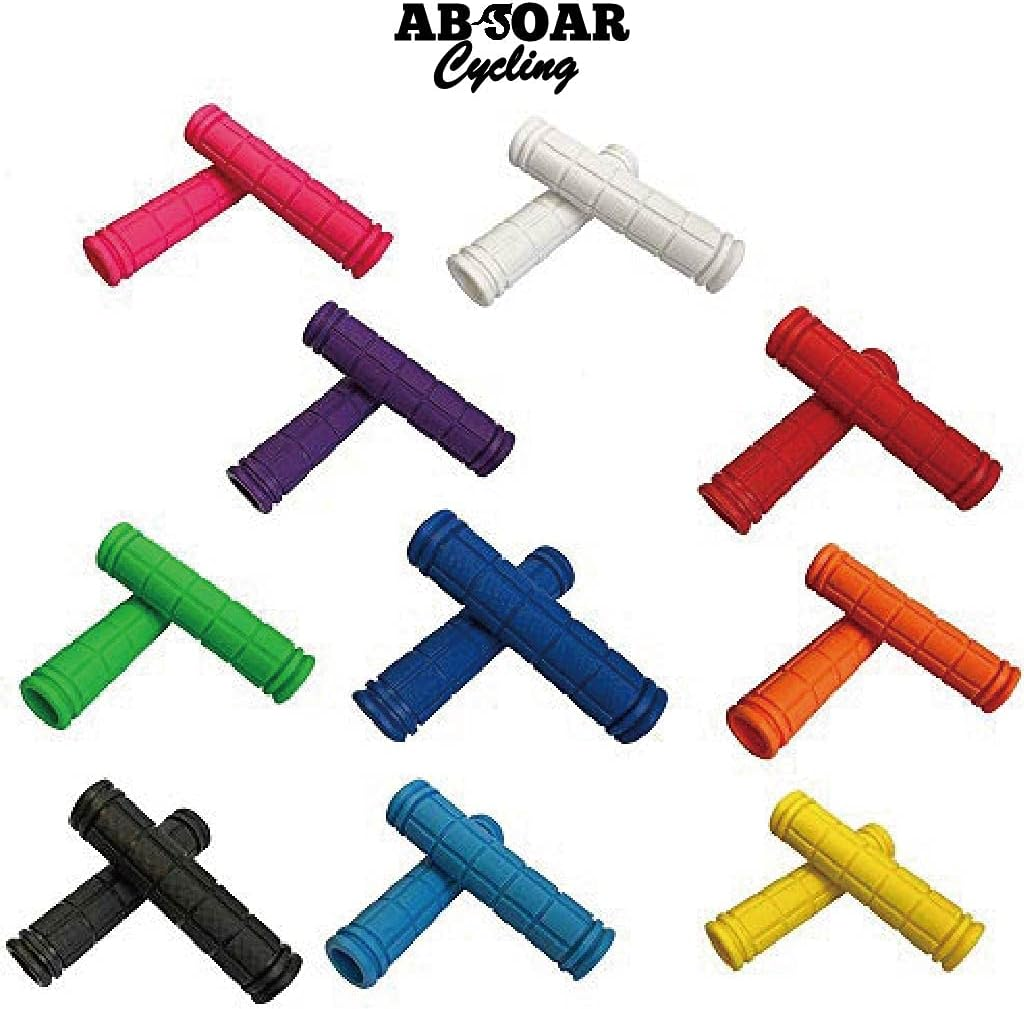 ABSOAR Cycling Bicycle Handlebar Grips for MTB Road Bike Scooter Non-Slip Rubber Bar Grips Black Red White Yellow Pink Purple Blue Green Orange image number 2