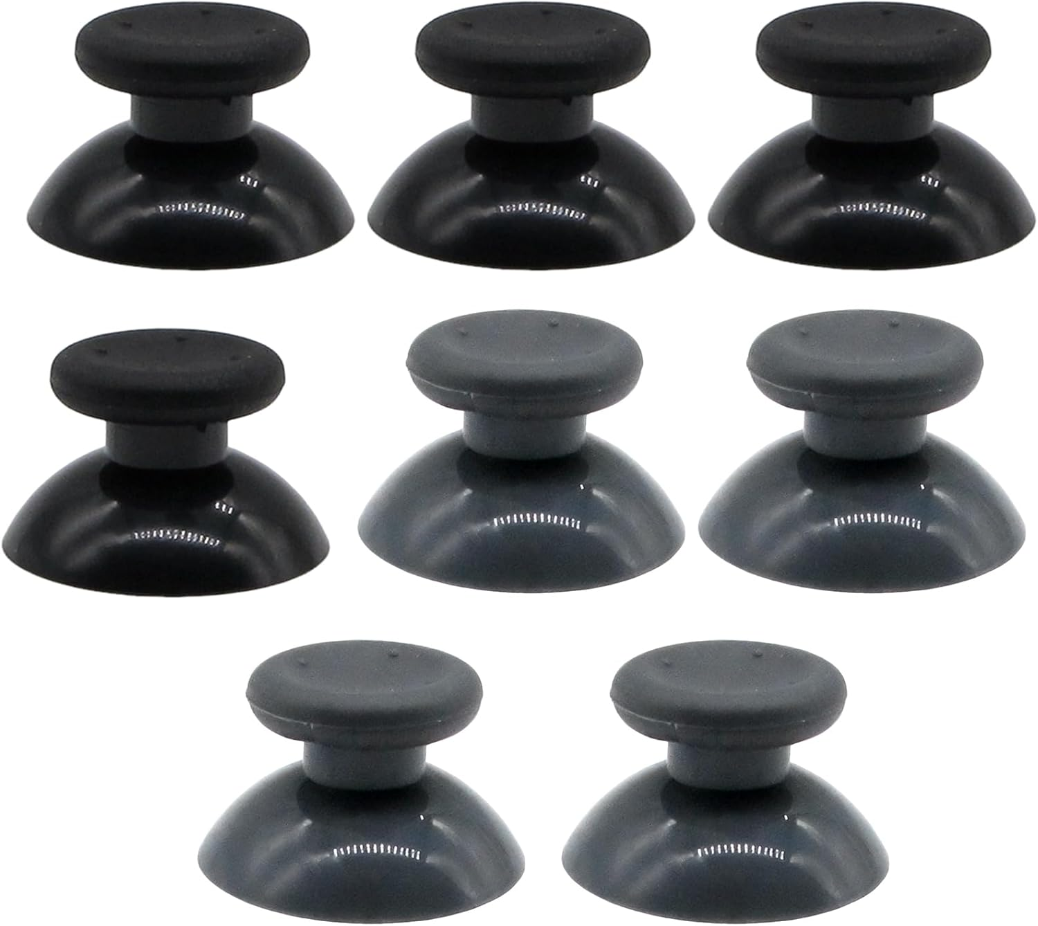 RIBHNXHI 8Pcs Joystick Caps Replacement - Compatible with Xbox 360 Controller, ABS Thumb Stick Caps Gamepad Rocker Cover 16X25.5Mm, Essential Accessories for Enhanced Gaming Experience (Black&Grey)