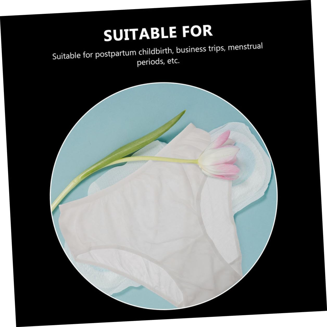 5Pcs Disposable Cotton Maternity Briefs Elastic Breathable Underwear for Women Postpartum Travel Comfortable Portable Female Accessory Soft Cotton image number 1