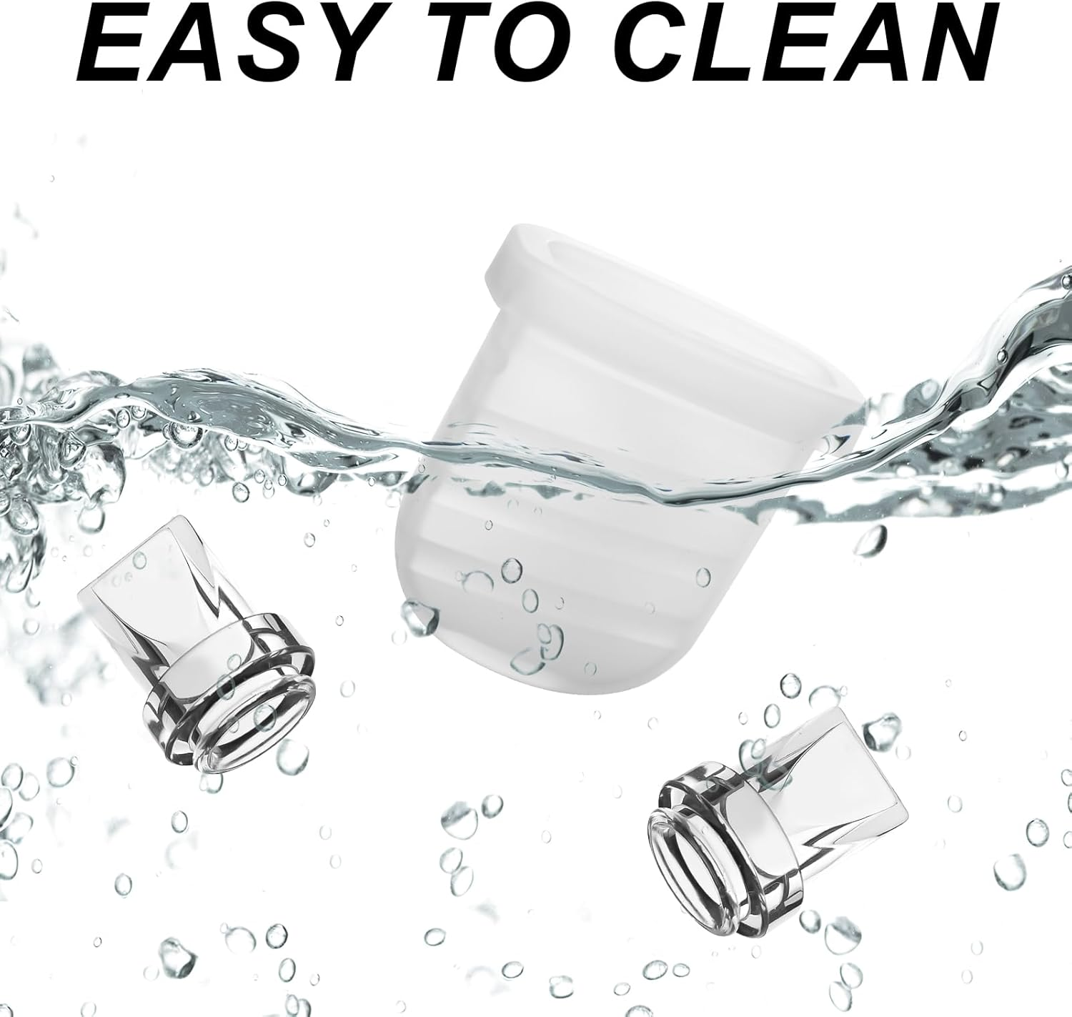 Breastfeeding Milk Pump, Wearable Silicone Breast Milk Pumper Include 6Pcs Duckbill Valve & 2Pcs Silicone Diaphragm Portable Soft Lactation Pump for NCVI Zooawa Nuliie S32 image number 3