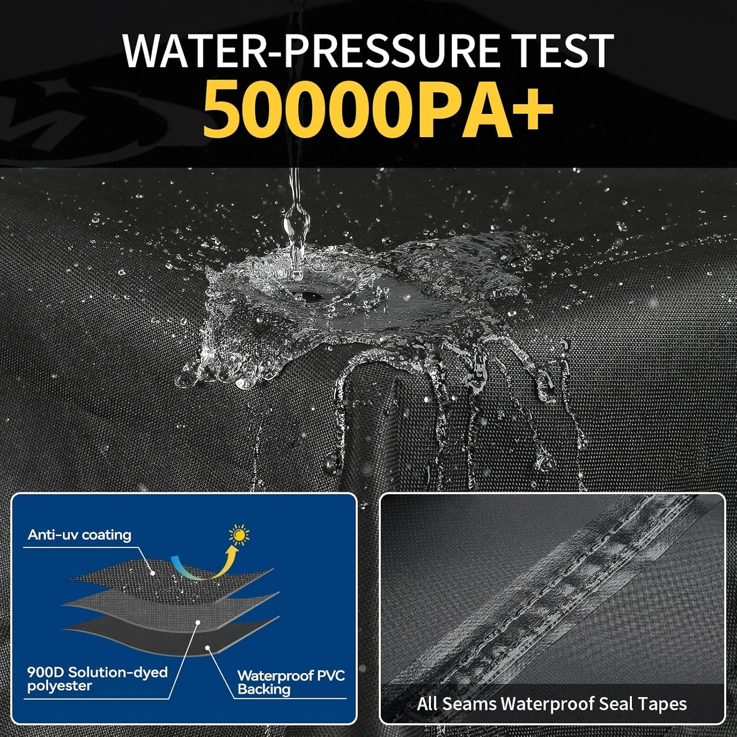 Tuszom Waterproof Anti-Uv Tire Protectors 4 Pack - Tearproof 900D Solution-Dyed Tearproof Windproof Tire Covers for RV, Trailer,Camper,Truck,Cars,Jeeps,Vans,Suv (Universal Fits 23.5-25.75 Inch) image number 3