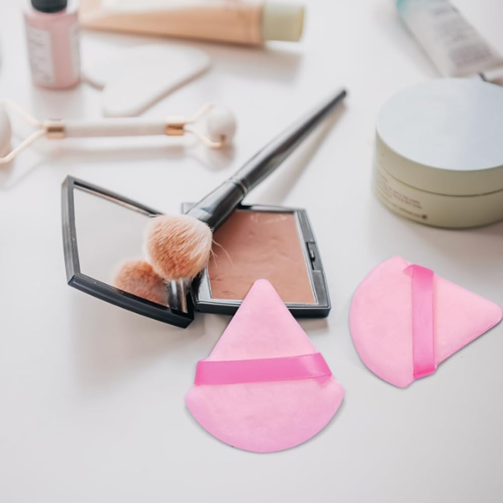 Makeup Blenders Sponges and Triangle Powder Puff Set - Wedge Shaped Blender, Beauty Makeup Tool, Reusable for Loose Powder and Cosmetic Foundation image number 4