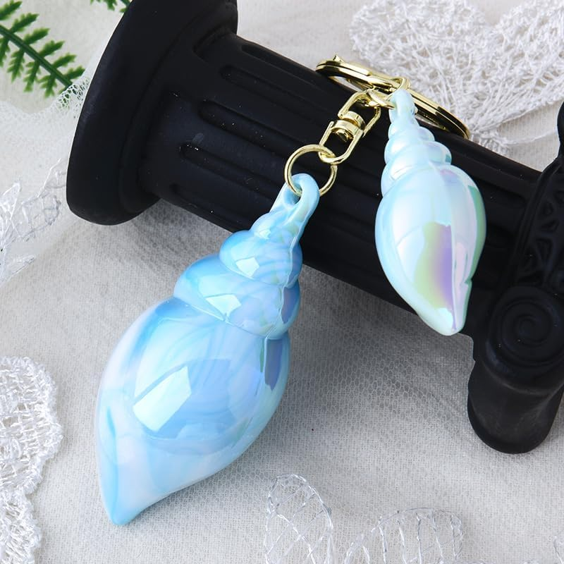 Beach Bag Accessories for Women Girls Seashell Charms for Handbag Backpack Beach Keychains for Purse Tote Bag Conch Shell - Black image number 6