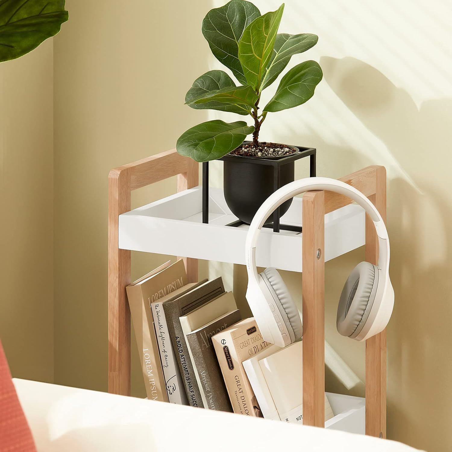 Sobuy 3-Tier Bathroom Shelf, White Storage Shelf, Organizer Shelving Unit, FRG226-WN image number 6