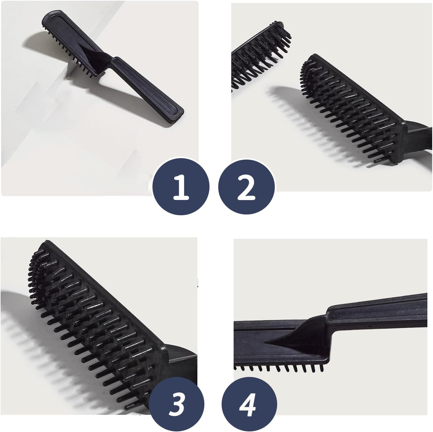 Anneratteryer Pack of 8 Hair Comb Curling Comb for Curls Hair Dye Brush Hair Highlight Comb Women Hair Styling Comb Tool for Colouring Tool Brush Balance Women (Black)