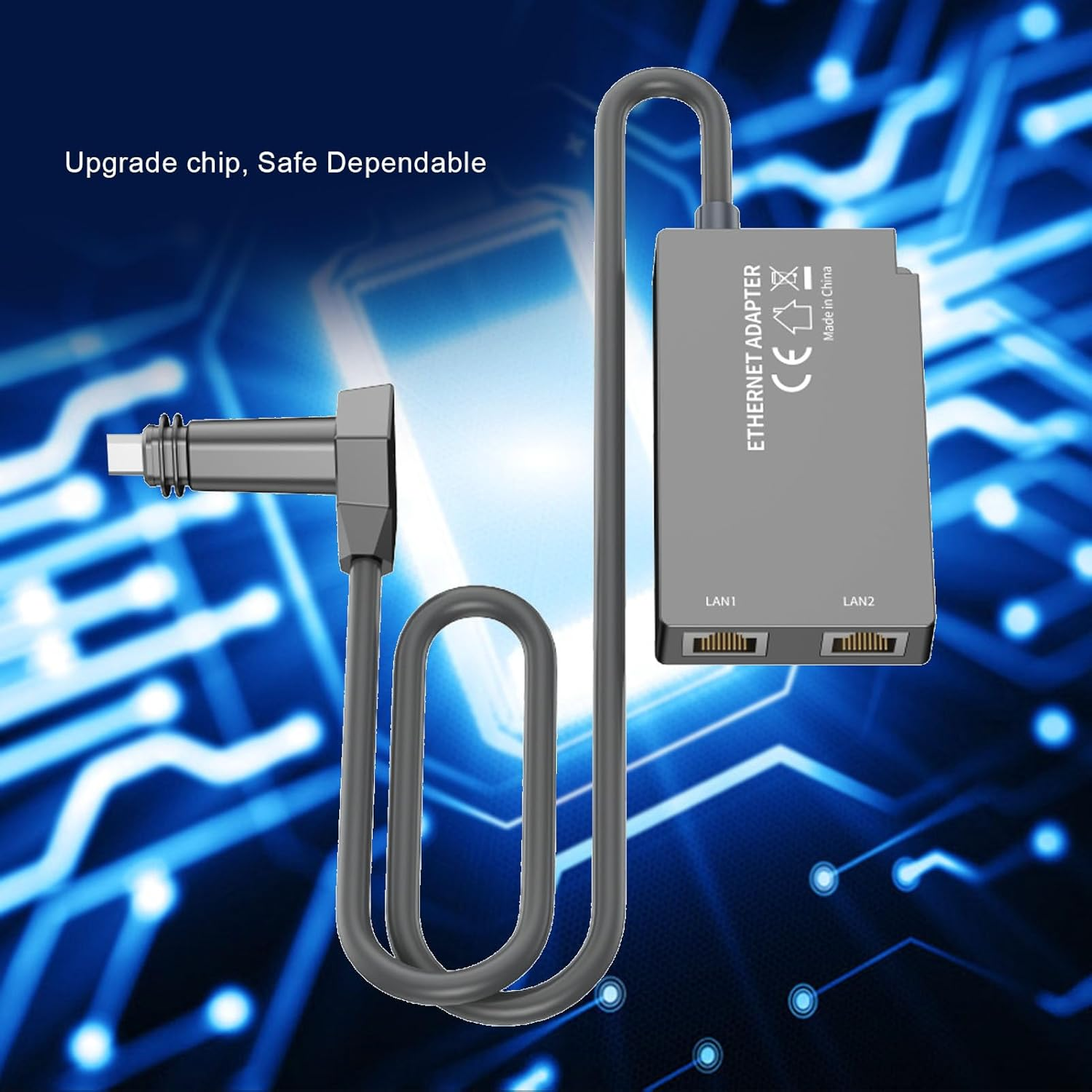 Satellite Ethernet Adapter, 1 Gbps Wired Network Adapter with 2 RJ45 Ports, Plug & Play LAN Expansion for Gen 2 V2, Compatible with Routers, Switches, Smart Devices image number 3