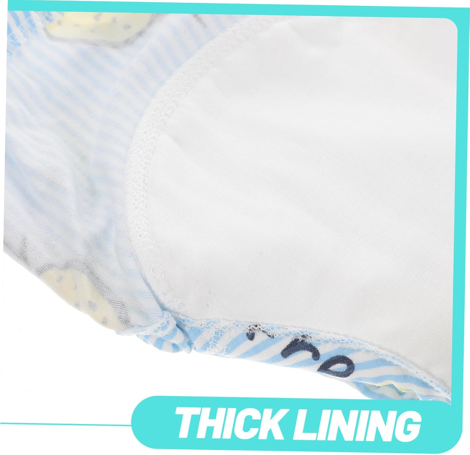 2Pcs Infant Training Pants Reusable Potty Training Pants Breathable 6-Layer Gauze Cotton Baby Diapers Blue Pineapple Cloud Patterns L Size Suitable for 7-11Kg Babies