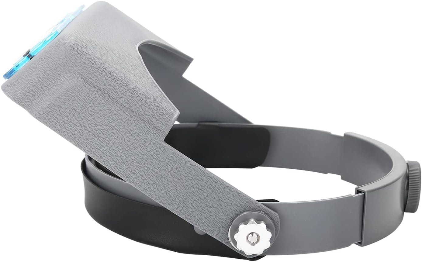 Meichoon Head Magnifier 4 Lenses 1.5X 2X 2.5X 3.5X Hands Free Headband Magnifying Glass for Reading Jewelry Identification Crafts Repair Sewing Cross Stitch Embroidery UC42