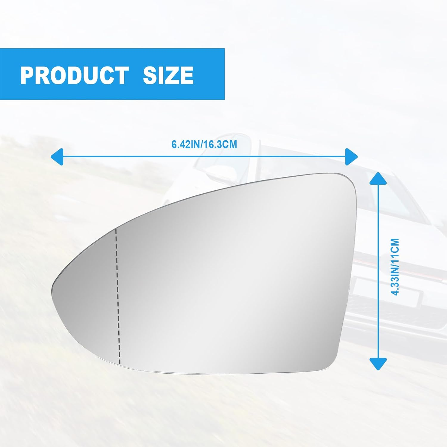 Vrasly Driver Left Side Heated Mirror Glass Compatible with Volkswagen VW Golf MK7 / 2015-2021 Golf Golf GTI / 2015-2019 Golf R Golf Sportwagen / 2017-2019 Golf Alltrack / 2019-2021 Jetta image number 6