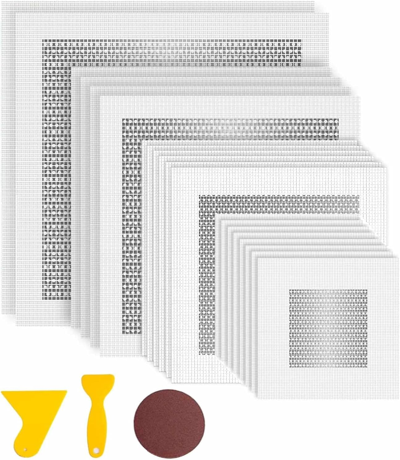 Betterjonny 23Pcs Drywall Repair Kit - 2/4/6/8 Inch Self Adhesive Patch for Wall Hole Repair - Dry Wall Patching Kit for Broken Walls image number 2