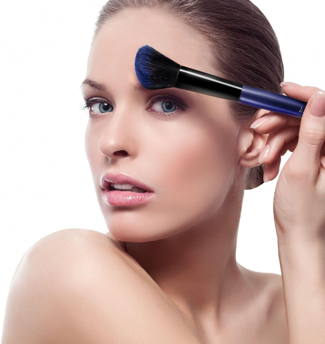 AUSWAY 7 Pcs Makeup Brushes Kit Cosmetic Eye Shadow Lip Liner Blending Beauty Set - Blue