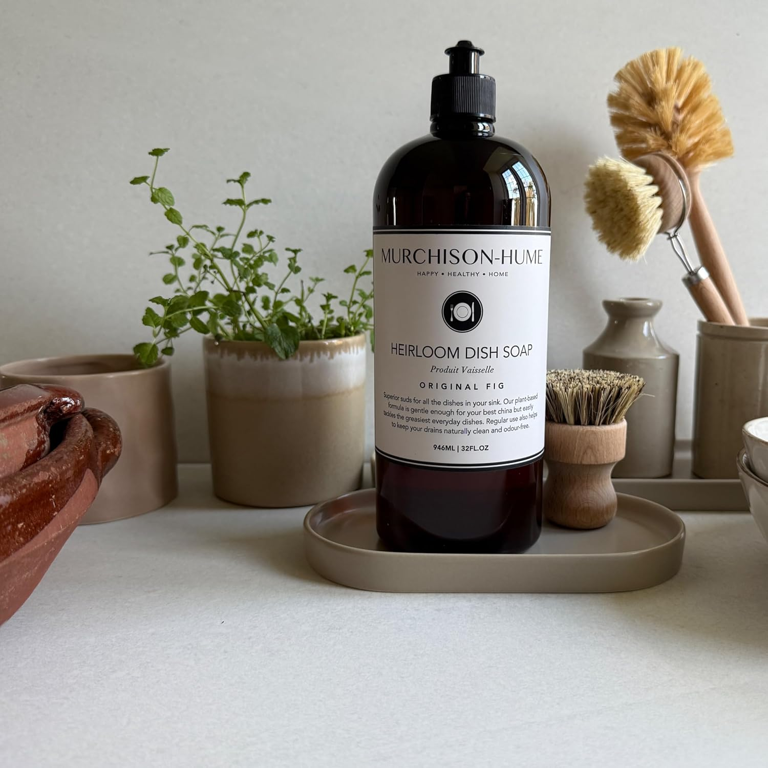 Heirloom Dish Soap, Made in Australia, Plant-Based, Non-Toxic, Biodegradable, Refill 946Ml (Original Fig) image number 5