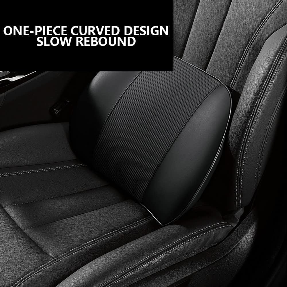 Lumbar Support and Car Neck Pillow for Office Chair and Car Seat, XICEN Softness Memory Foam Erognomic Seat Cushion with Adjustable Strap, Comfortable Ergonomic Design image number 6